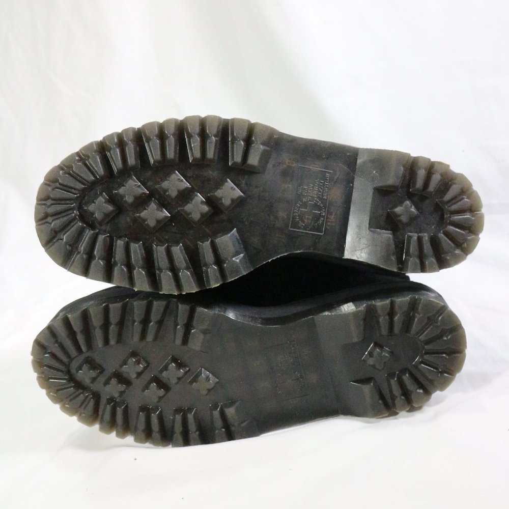 DR MARTEN'S Jadon Black Velvet Platform Zip/Lace Up Boots 12 US Wmn 11 US Men - Picture 12 of 14
